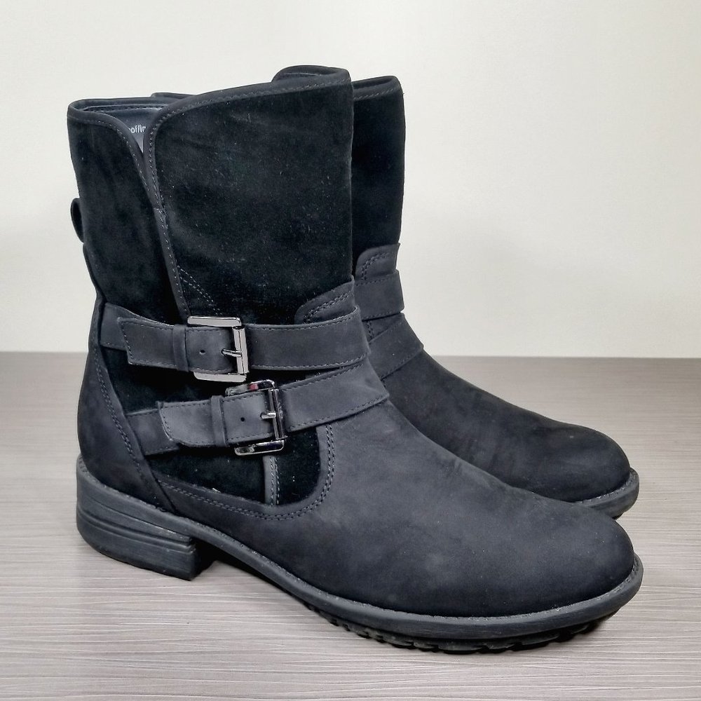 Blondo Tula Waterproof Boot, Black Leather & Suede Womens Size 7 M
